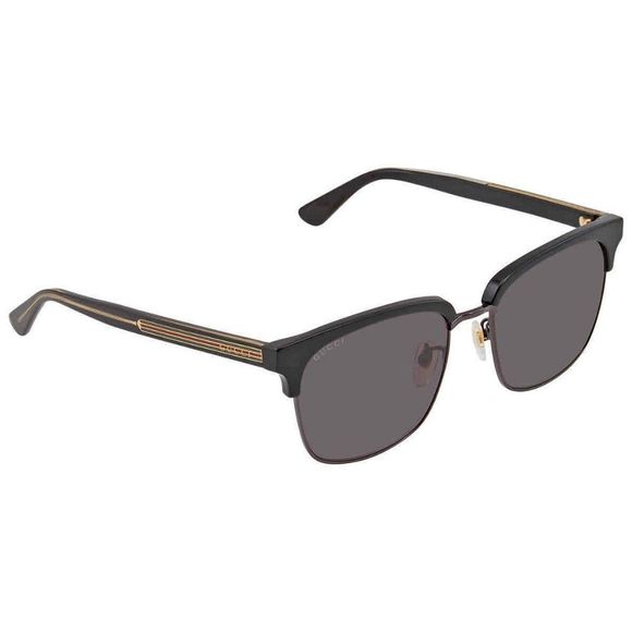 NEW Gucci Grey and Black Square Men's Sunglasses